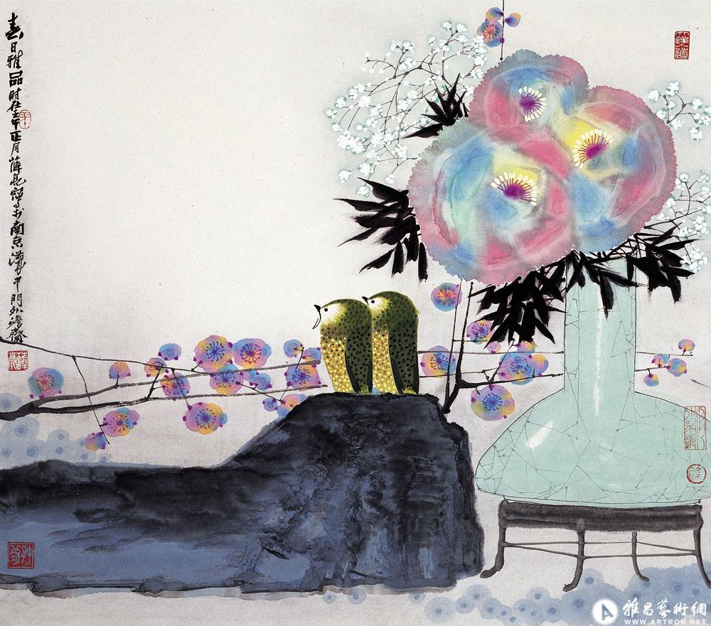 春雨图_花鸟画作品展_薛亮作品展_薛亮在线作品_薛亮