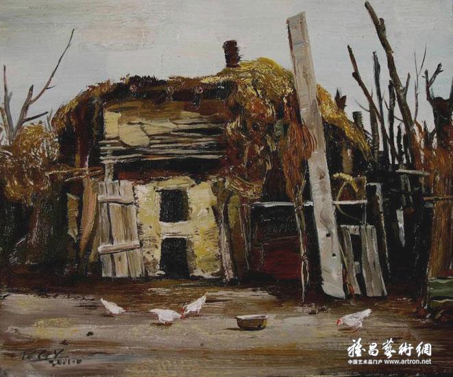 农家院_北方风景系列在线作品展_王冠英作品展_王冠英