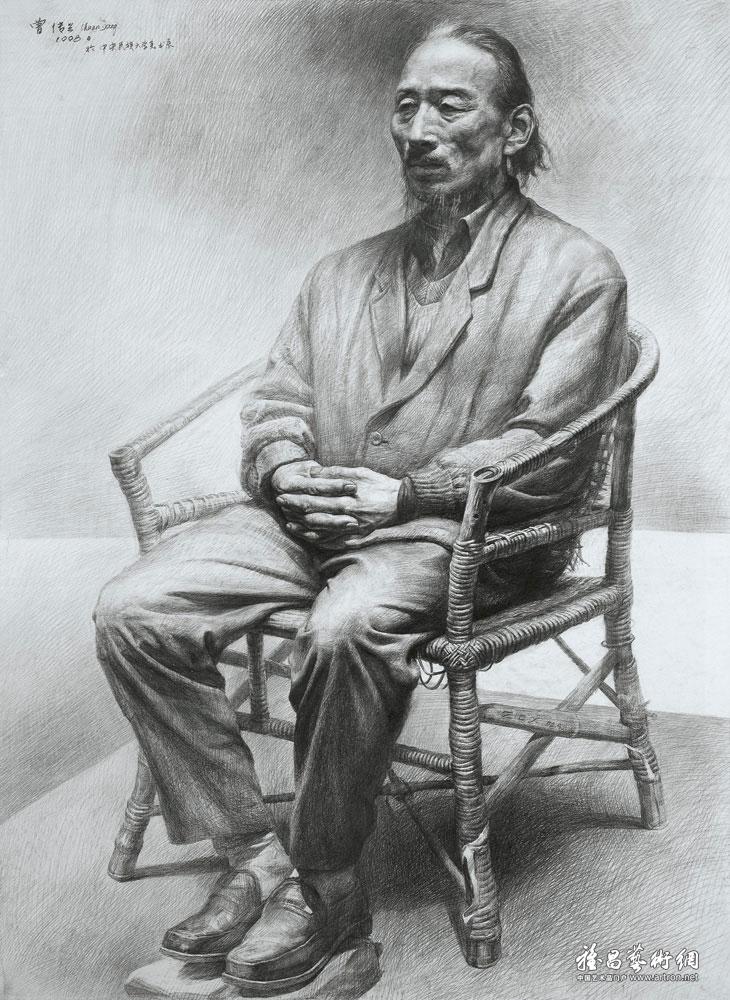 老藤椅·老人 ^_^ancient cane chair·old man_素描及其他在线展览