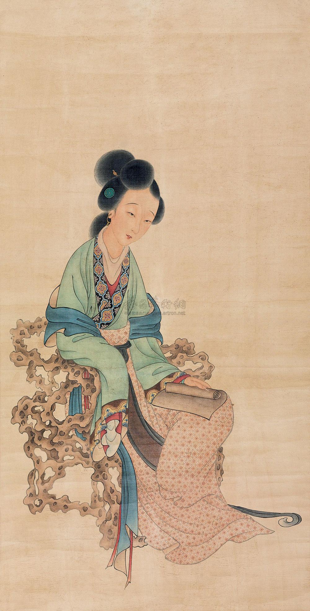 2181 仕女图 立轴 设色绢本