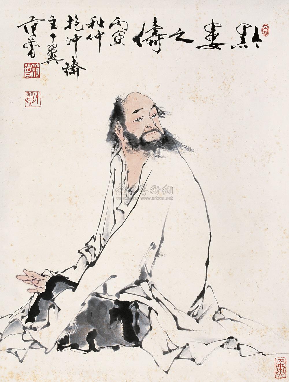 0058 丙寅(1986年)作 黔娄之俦 立轴 纸本