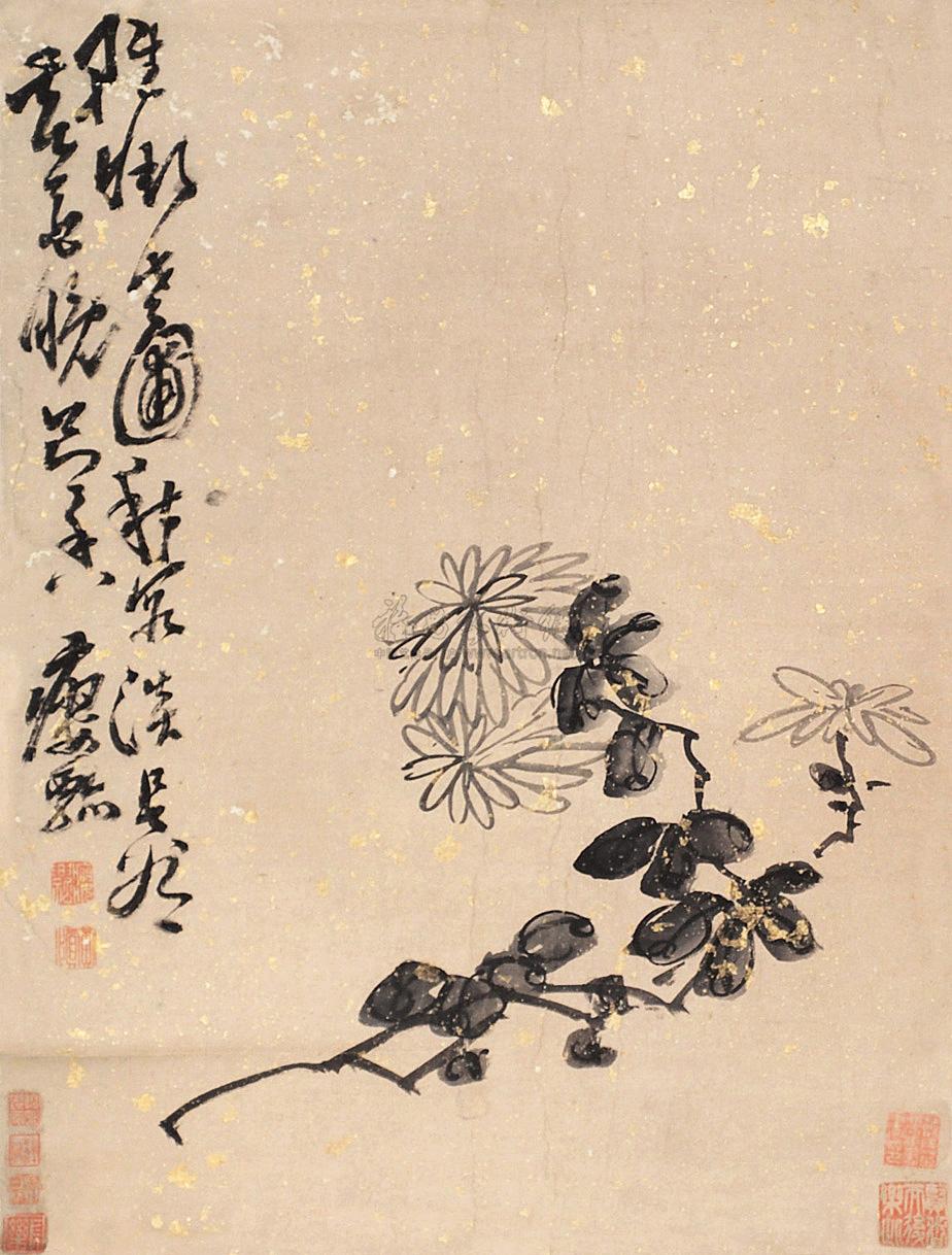 0362 墨菊 立轴 水墨纸本