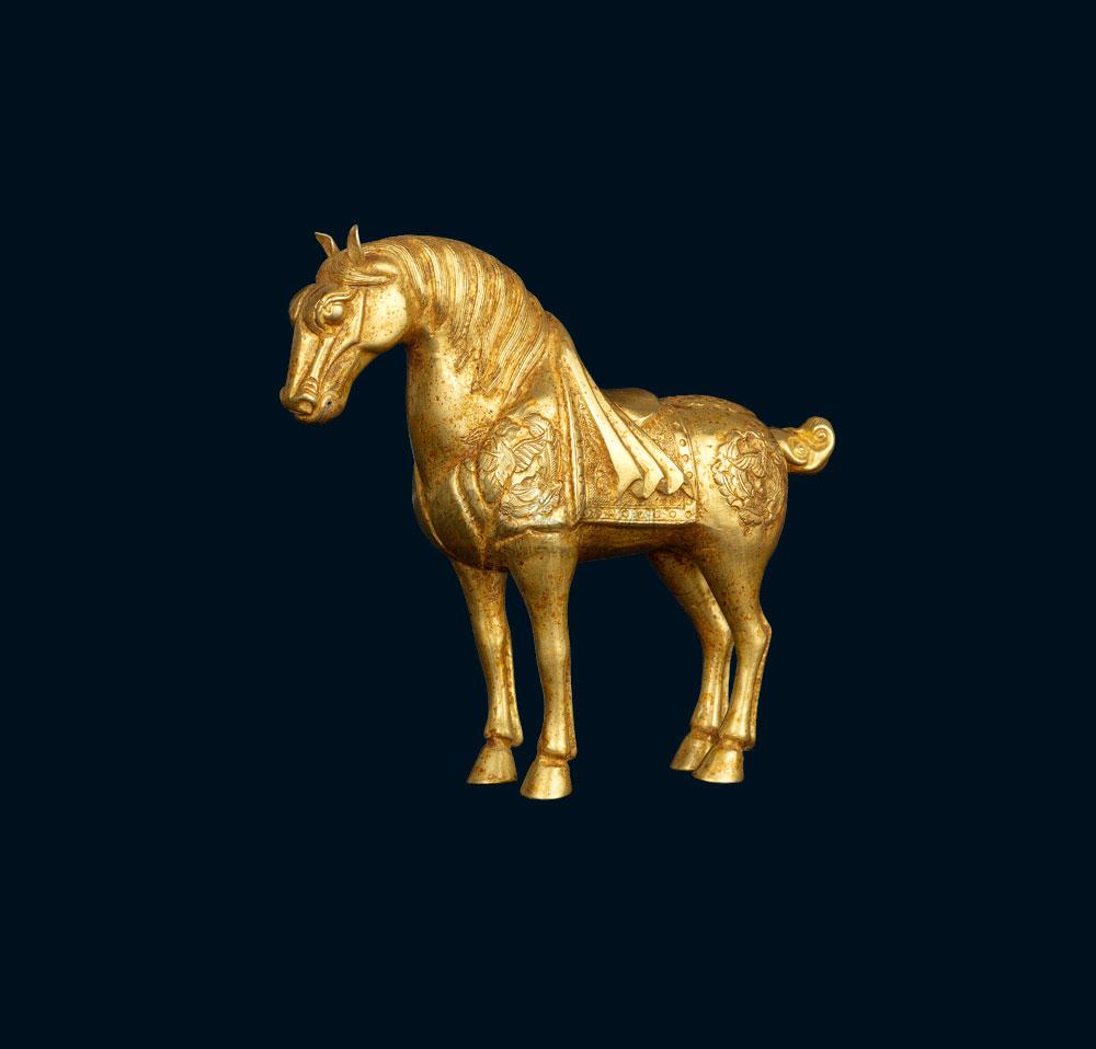【唐代 金马 (一只)】拍卖品_图片_价格_鉴赏_金银器