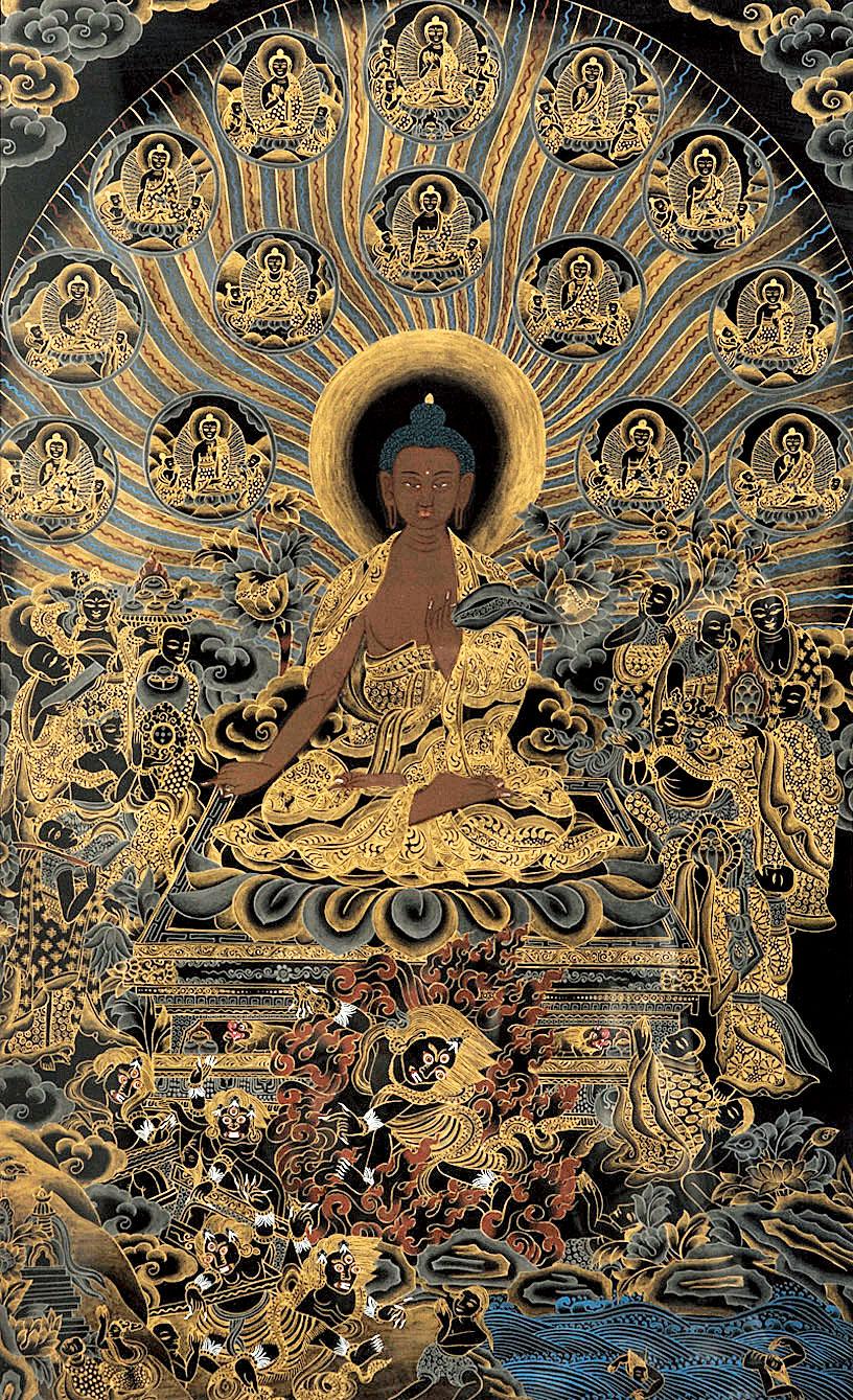 说明    说明:此佛祖篇幅虽小,装祯简单,却是黑唐中的极品,此唐卡为