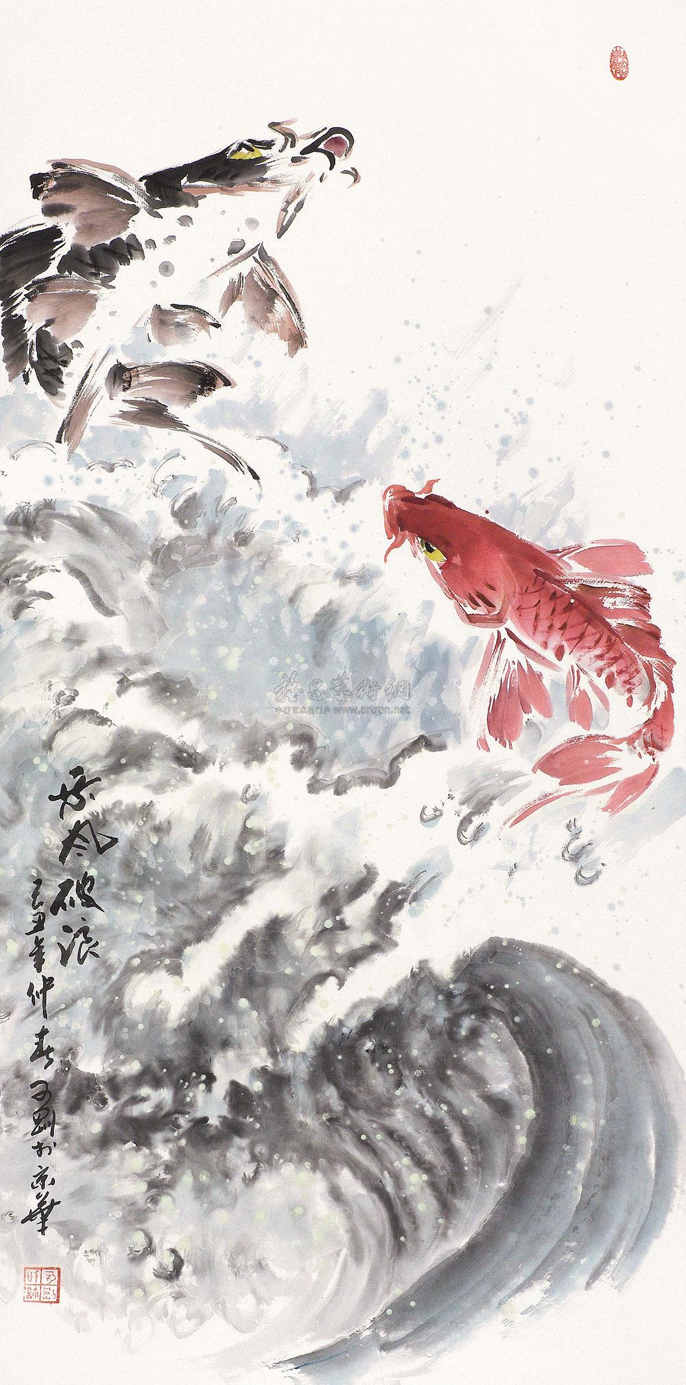 0208 乘风破浪 立轴 纸本