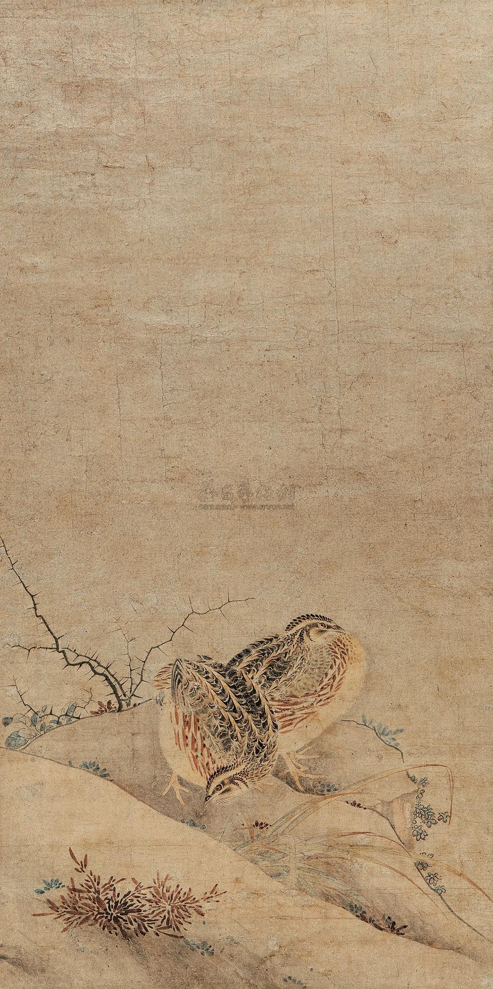 【鹌鹑 立轴 水墨纸本】拍卖品_图片_价格_鉴赏_绘画_雅昌艺术品拍卖