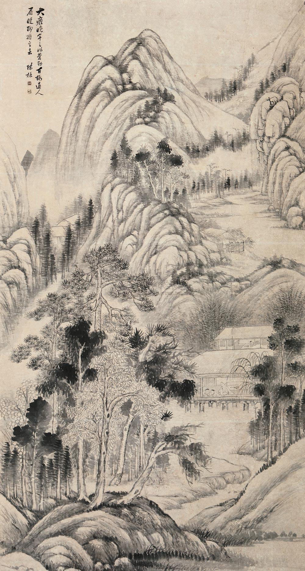 *2278 仿大痴山水 立轴 纸本
