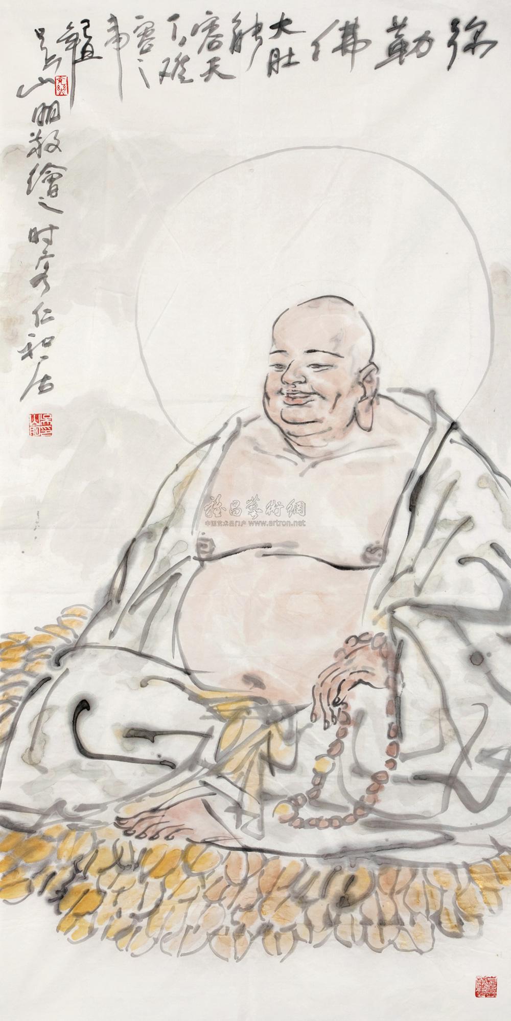 【弥勒佛 镜心】拍卖品_图片_价格_鉴赏_绘画_雅昌品