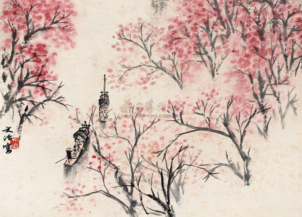 0315 江南春色 立轴 设色纸本
