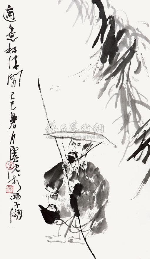 0054 钓翁图 立轴 纸本