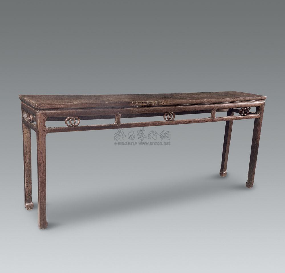 【明 桤木卡子花平头案】拍卖品_图片_价格_鉴赏_古典家具其它_雅昌