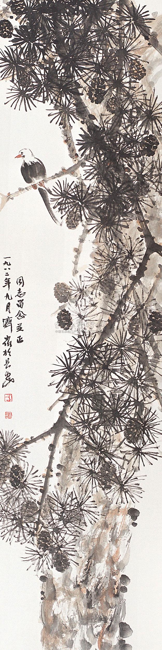 0115 松音 立轴 纸本