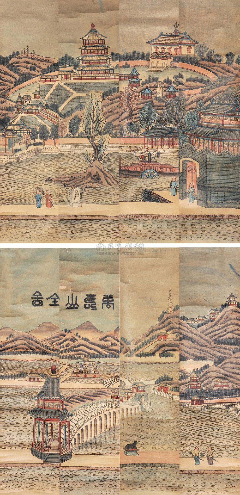 1413 万寿山全图通景画