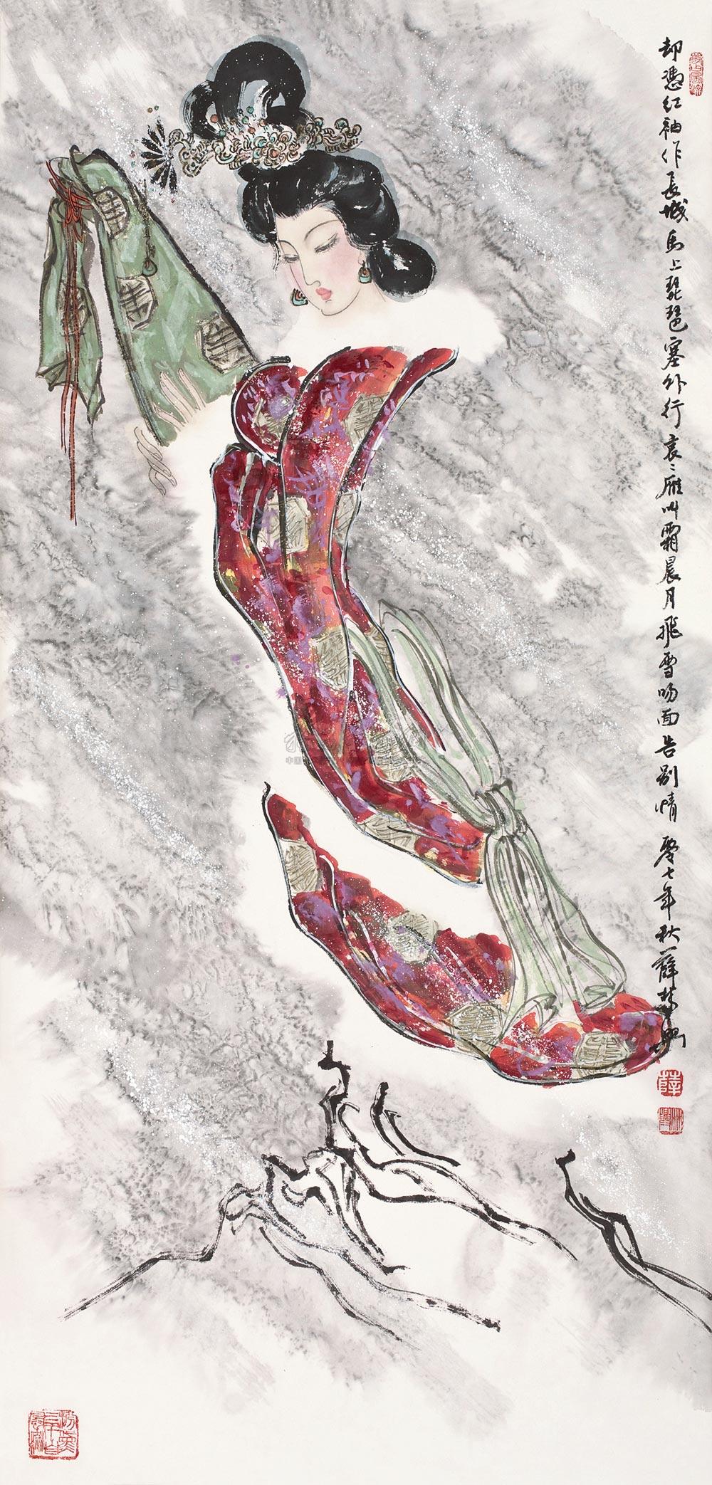 0348 昭君出塞 带框 纸本