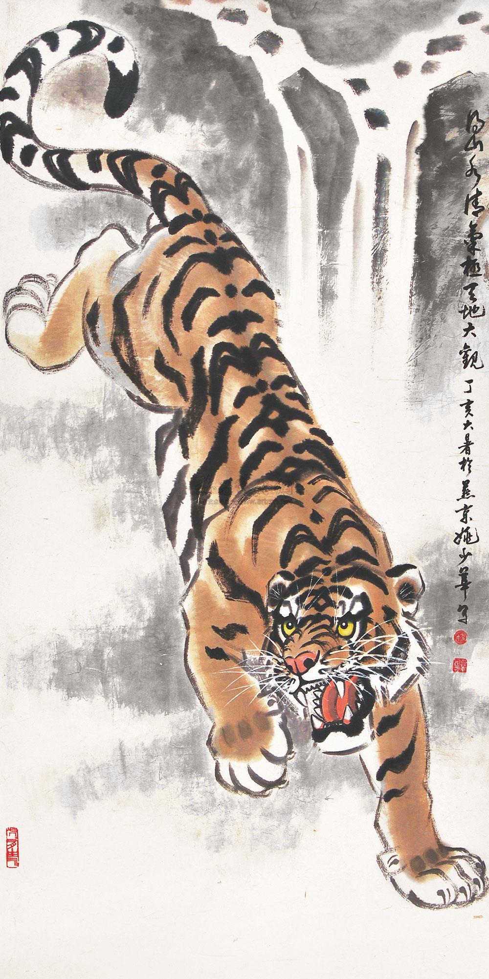 0105 猛虎 镜心 设色纸本