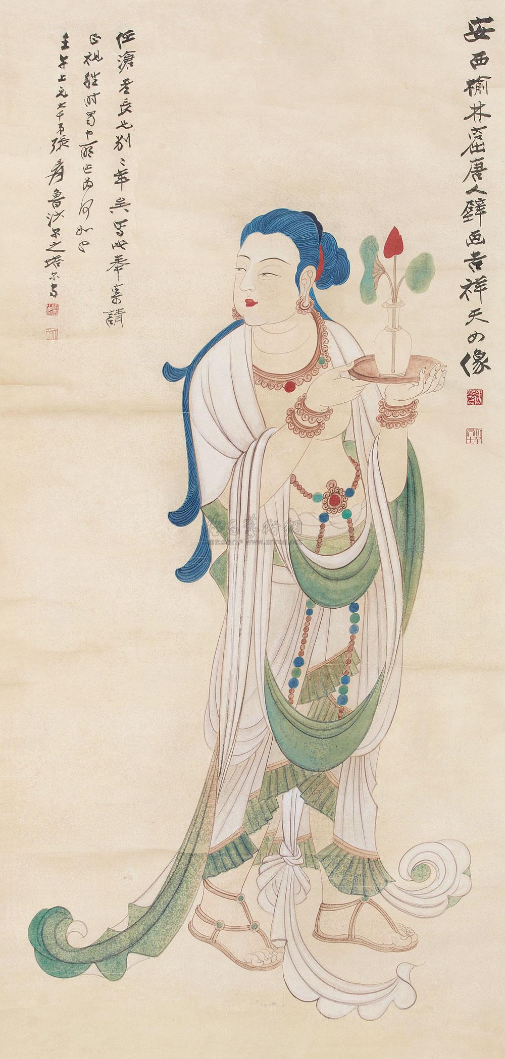 1062吉祥天女立轴纸本