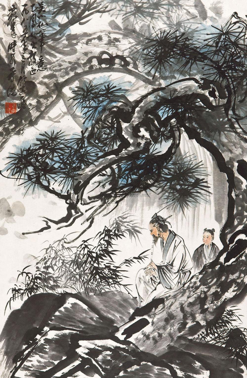 0441 仿吴小仙笔意图 立轴 纸本