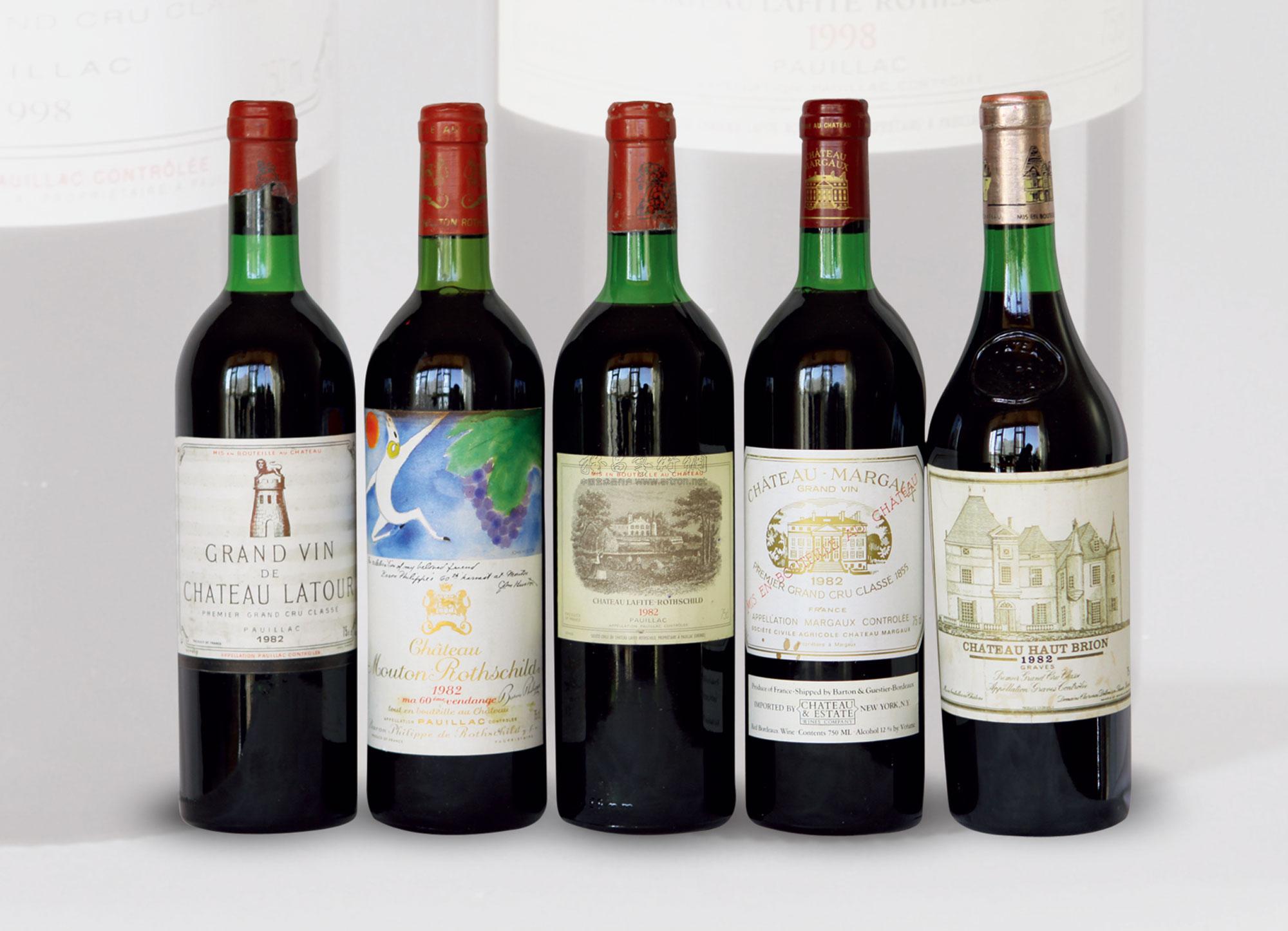 2580 波尔多五大名庄套装 1982 1er grand cru collection case