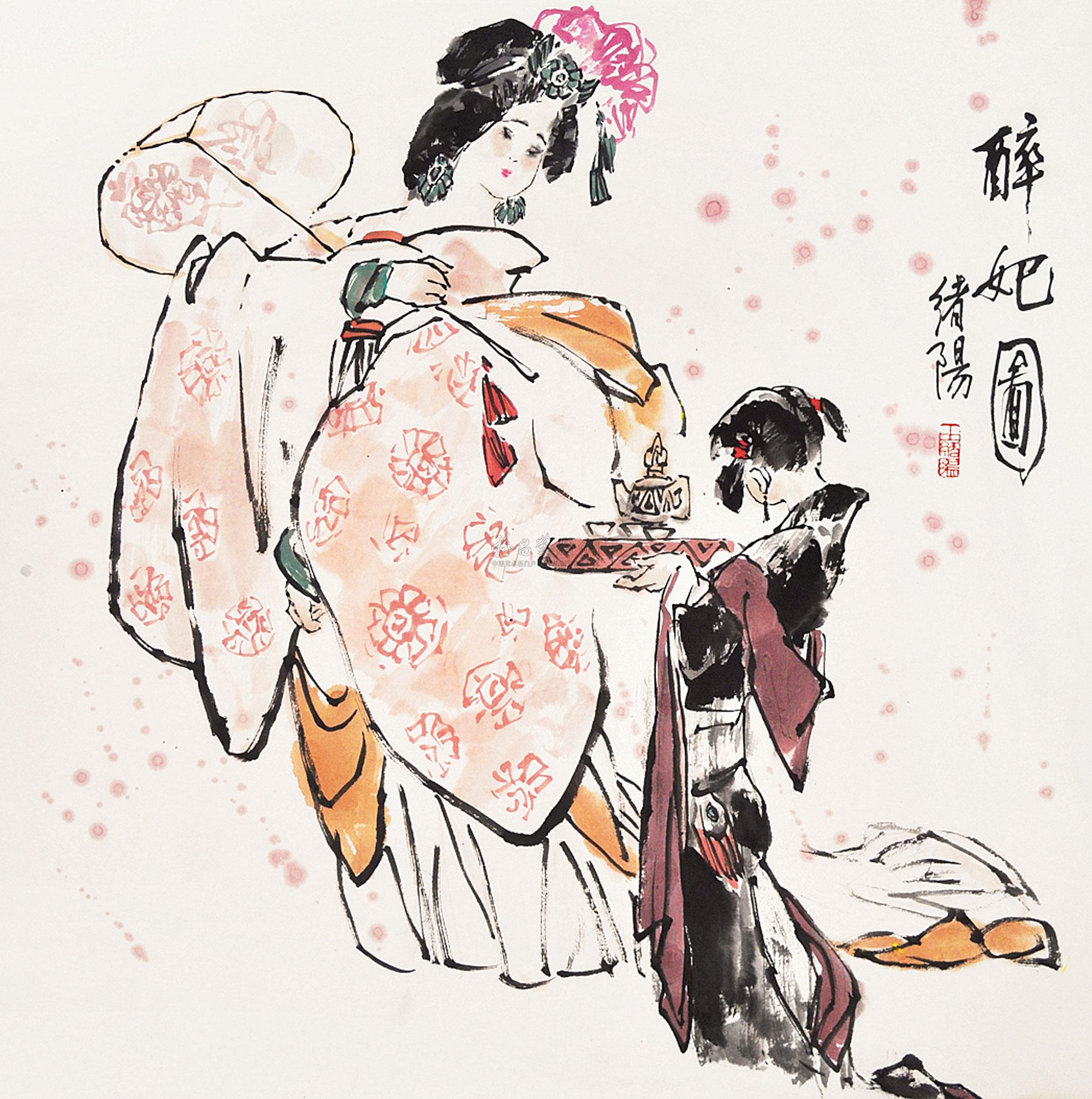 0309仕女镜片纸本