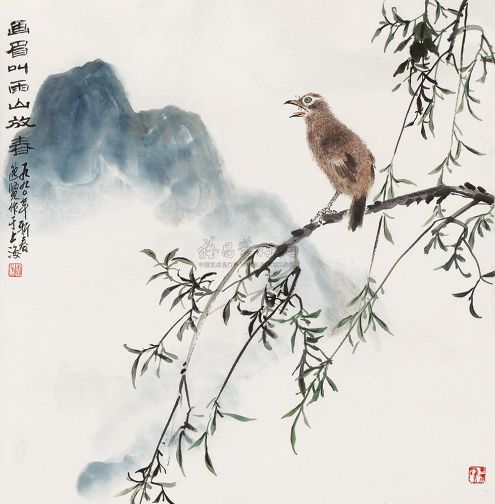 0090 画眉放歌图 镜片