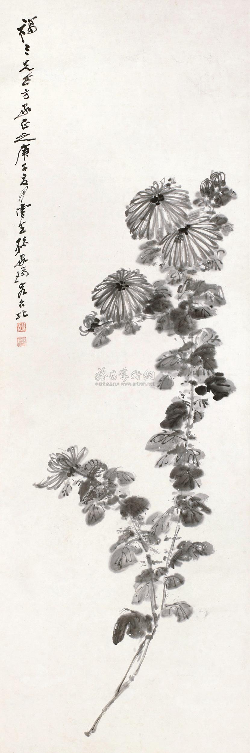0704 菊花 立轴