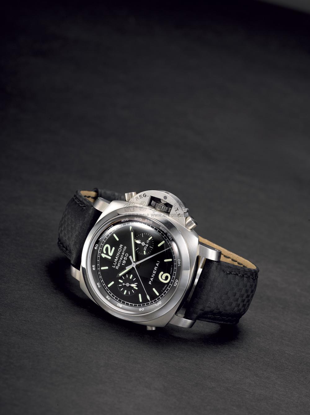 4986 沛纳海officine panerai限量生产双追针计时码表,型号luminor