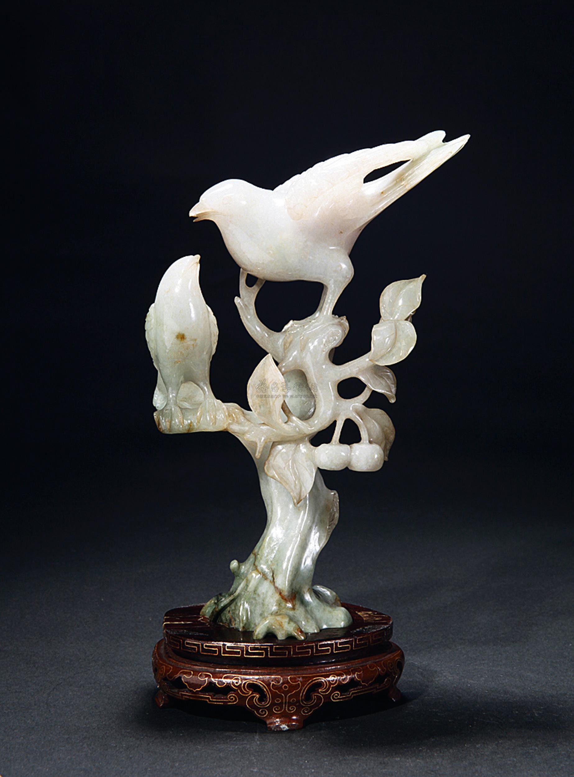 【翠玉花鸟摆件】拍卖品_图片_价格_鉴赏_珠宝翡翠_品