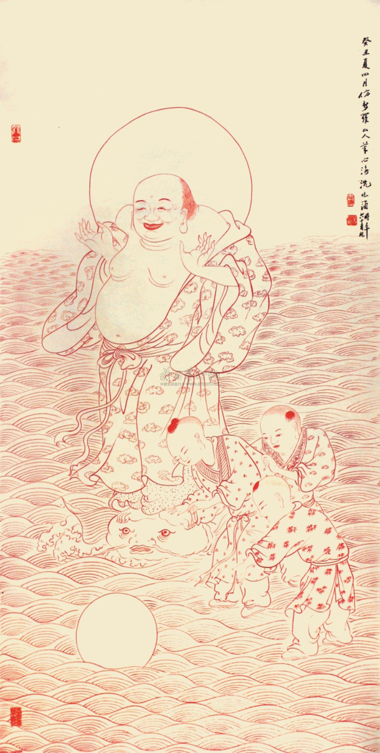 【弥勒佛 立轴 纸本】拍卖品_图片_价格_鉴赏_绘画_品