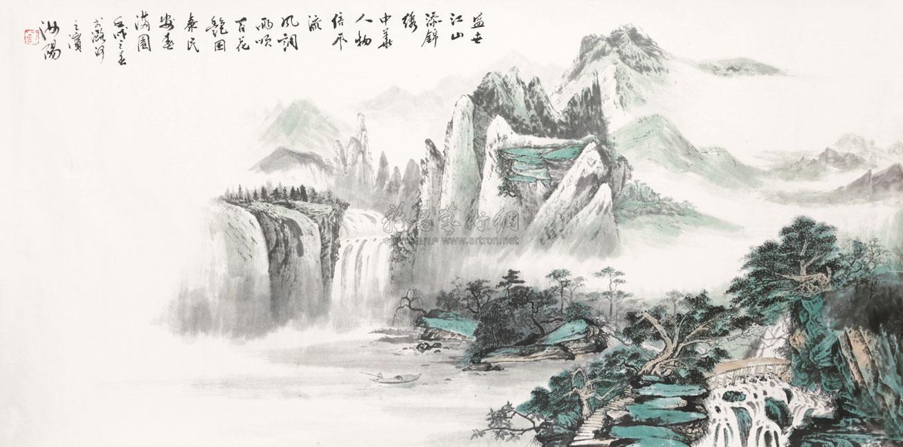 0617盛世江山托片纸本