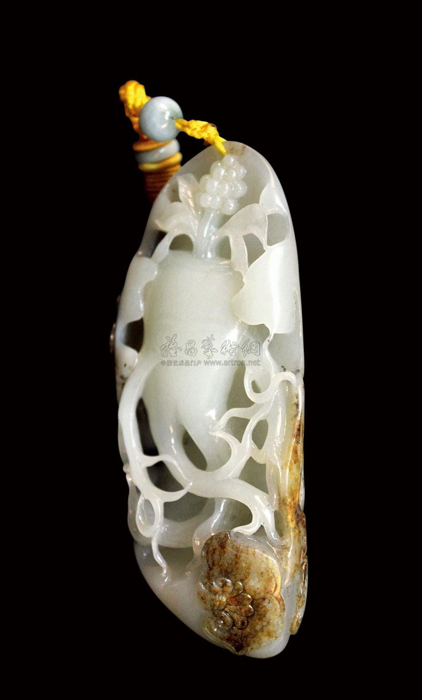 1060 和田籽玉人生如意玩件(沈建元大师作品)