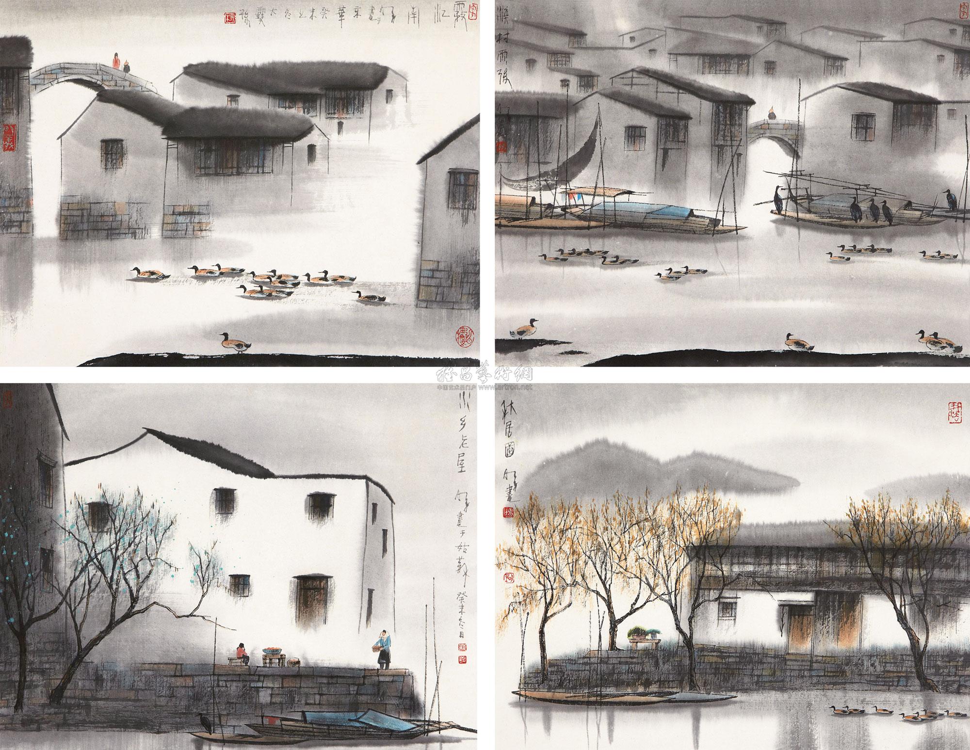2035 2003年作 水乡小品 镜片 纸本