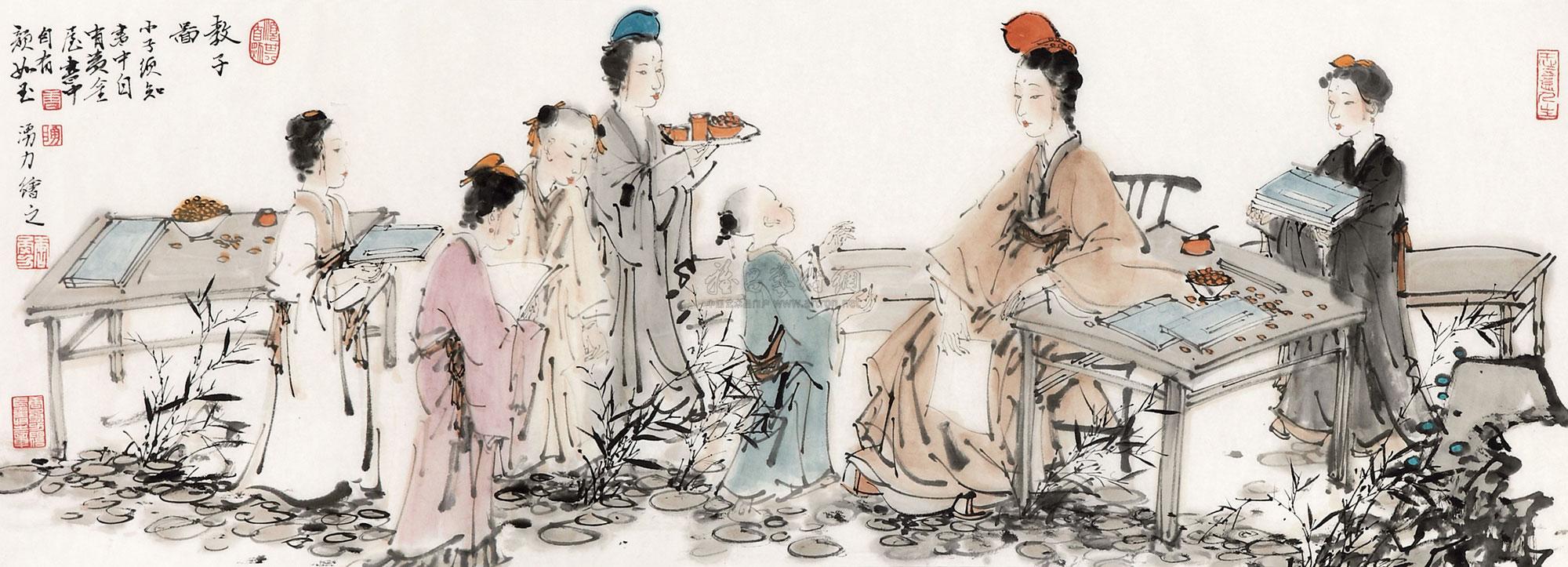 0682 教子图 镜片