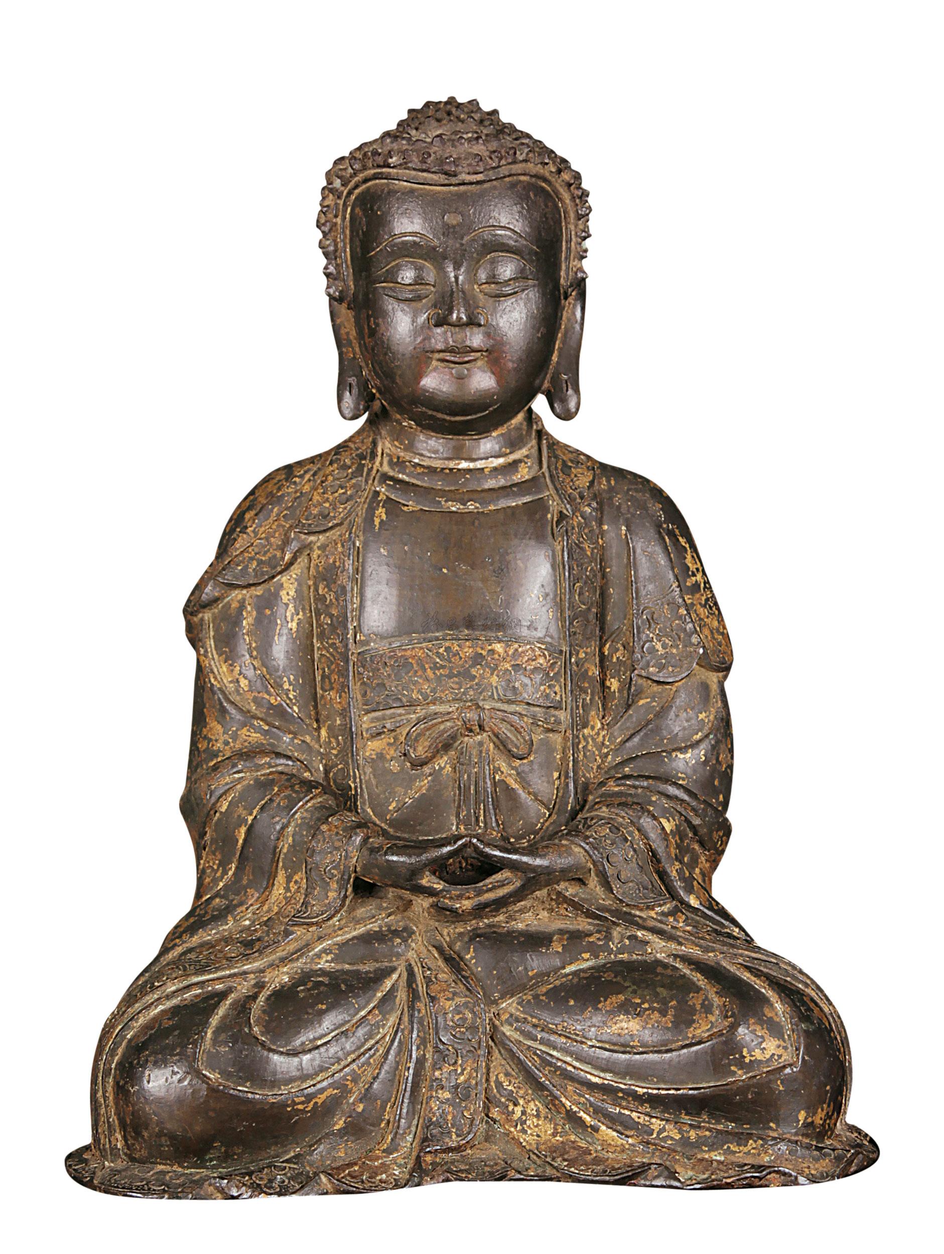 1919明释迦摩尼铜佛像一尊