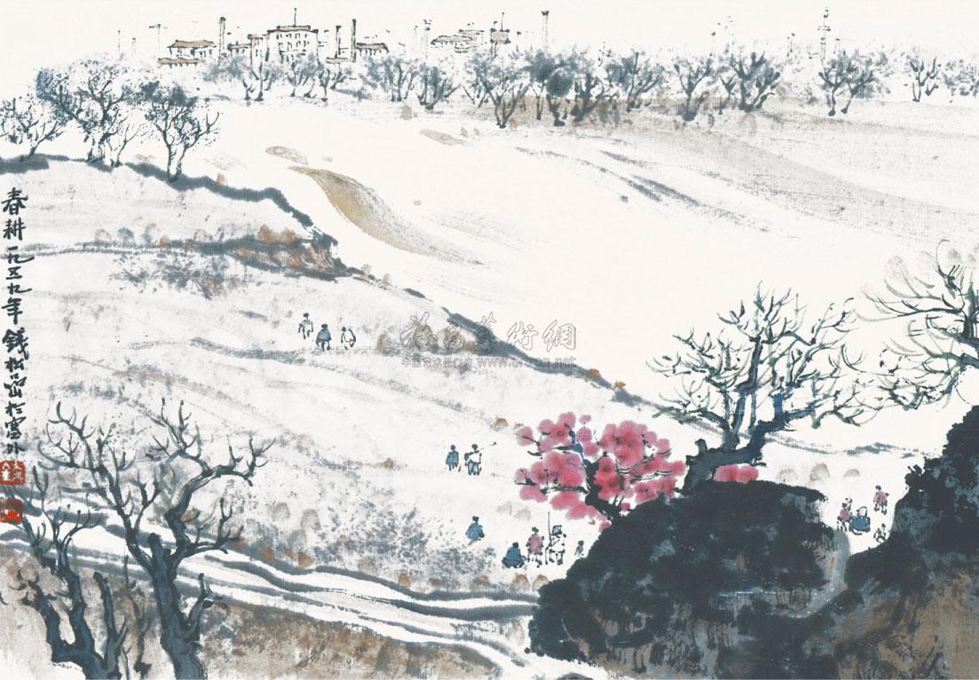 【春耕 镜心 设色纸本】拍卖品_图片_价格_鉴赏_绘画_雅昌艺术品拍卖