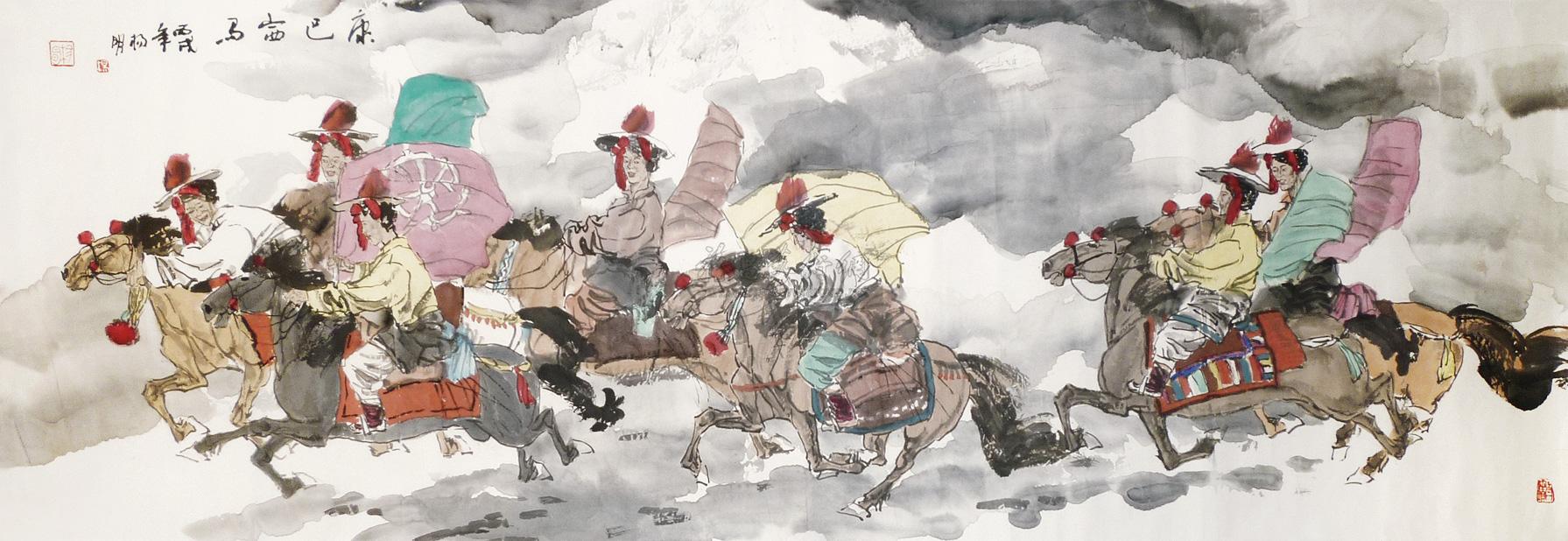 【康巴赛马】拍卖品_图片_价格_鉴赏_绘画_雅昌艺术品