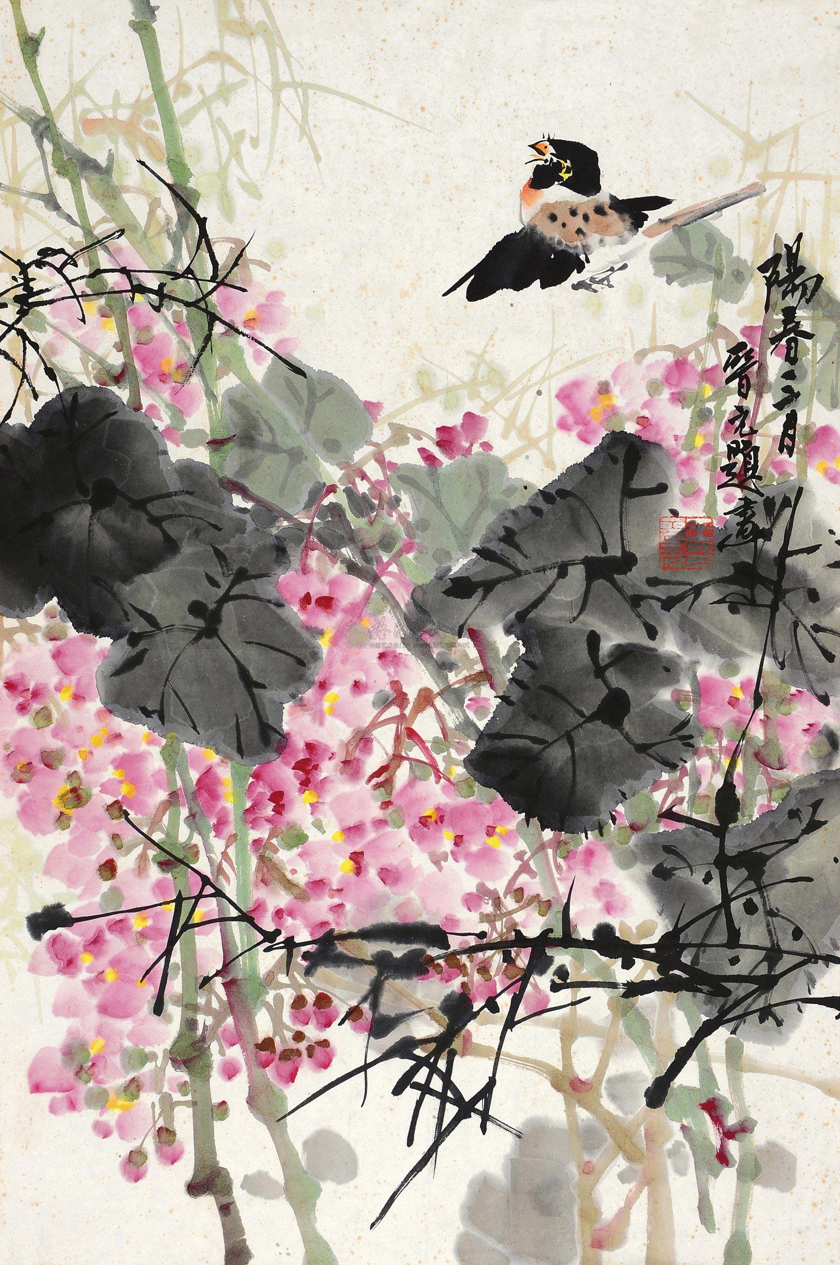 0271 阳春三月 镜片 设色纸本