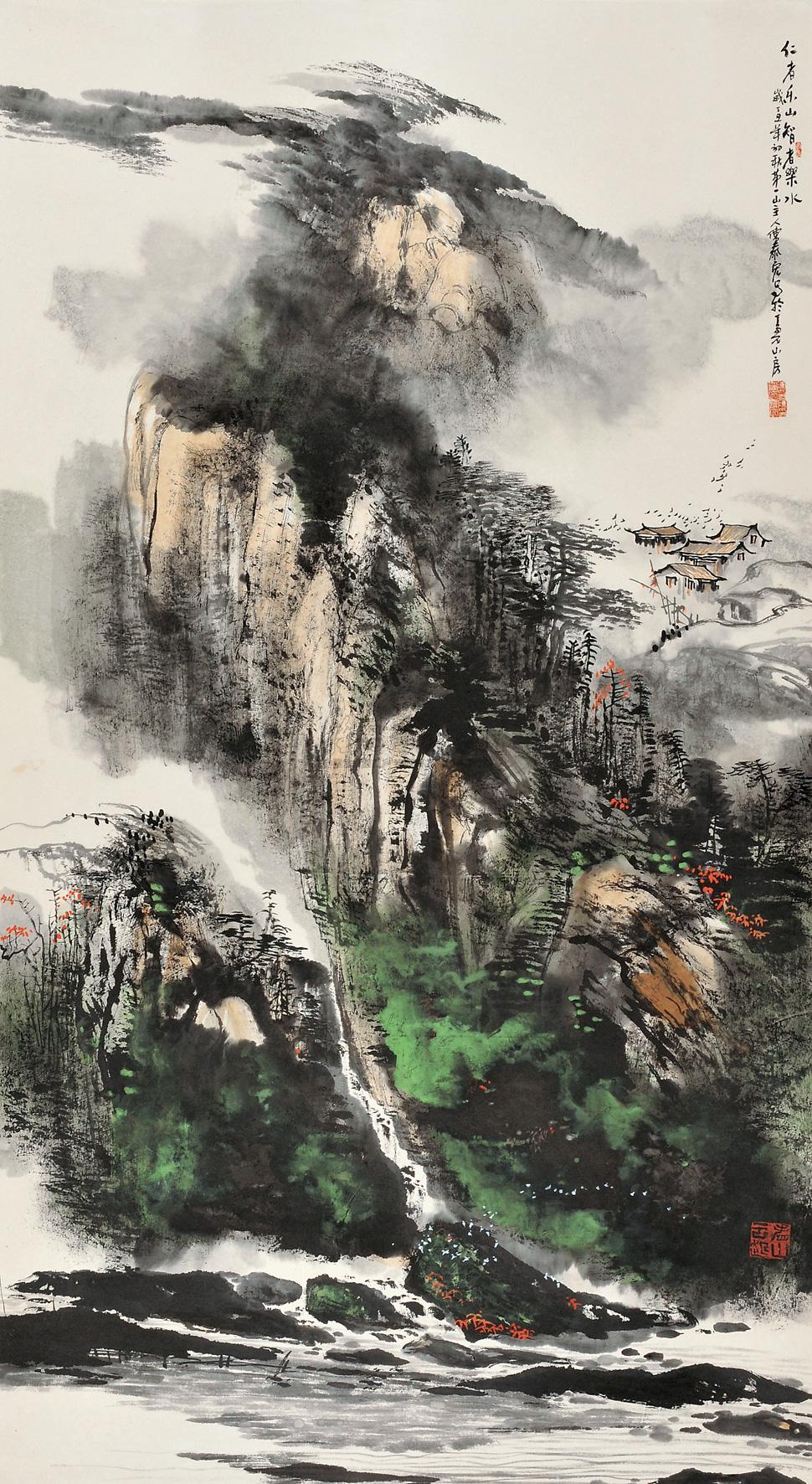 0120 山水画 立轴 纸本