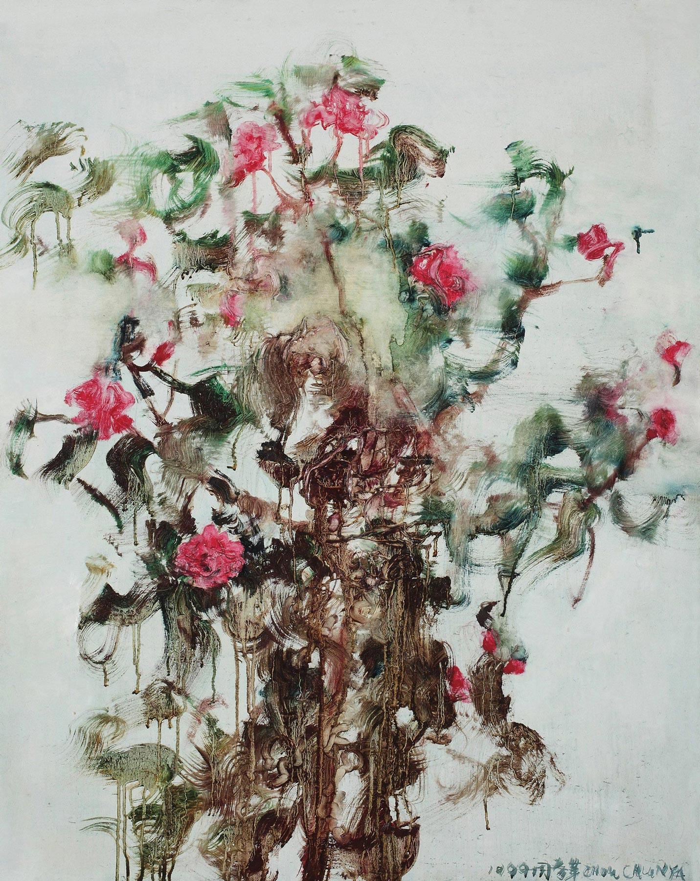 07501999年作花布面油画
