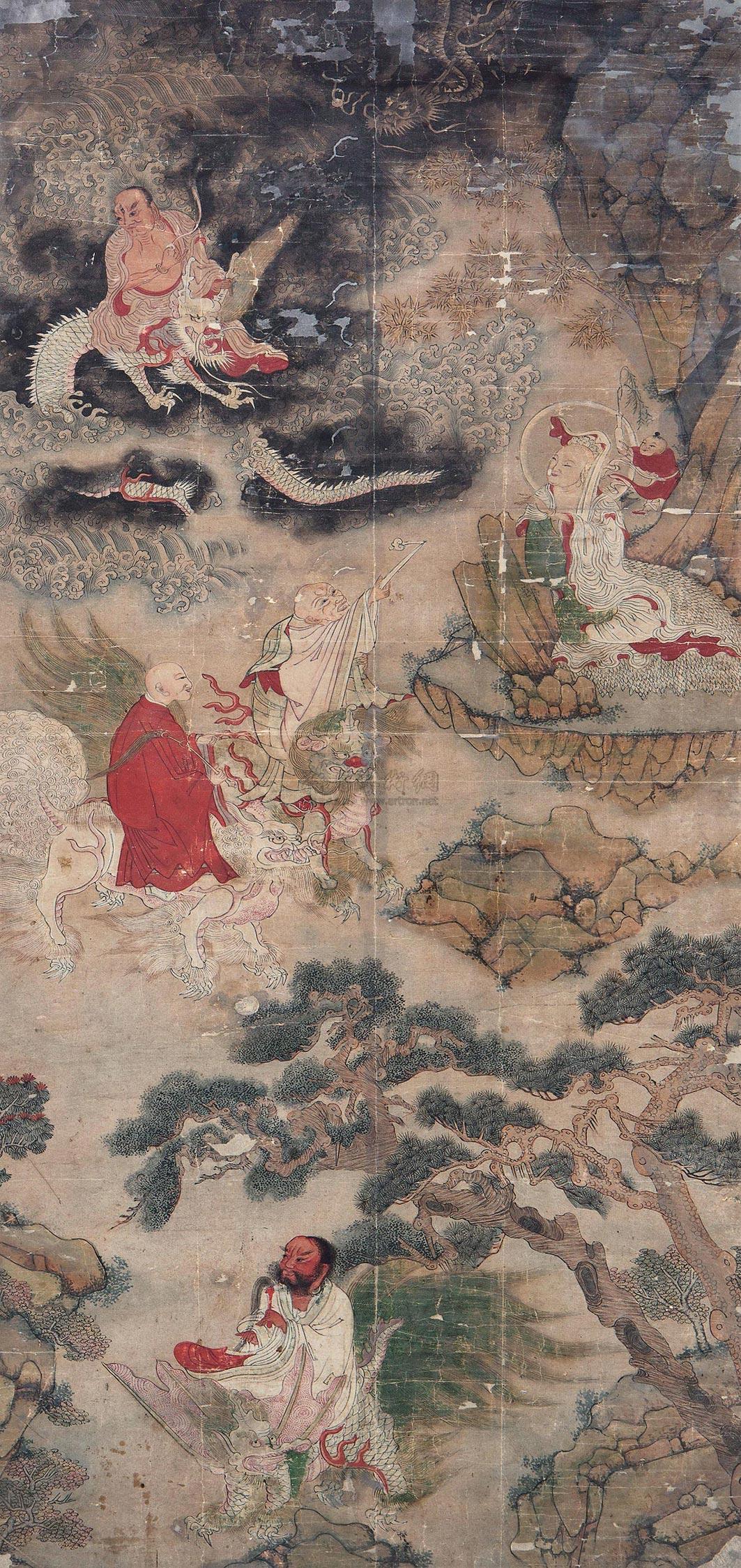 *1422 罗汉图 立轴 纸本