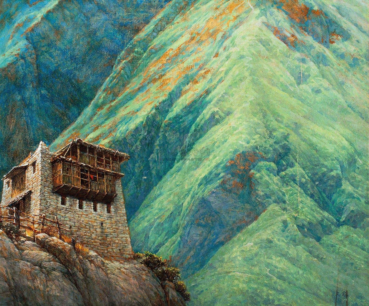 0944 山寒系列之五 布面油画