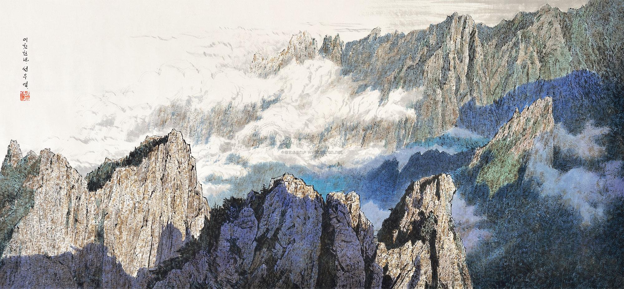 11222007年作金刚山朝鲜画