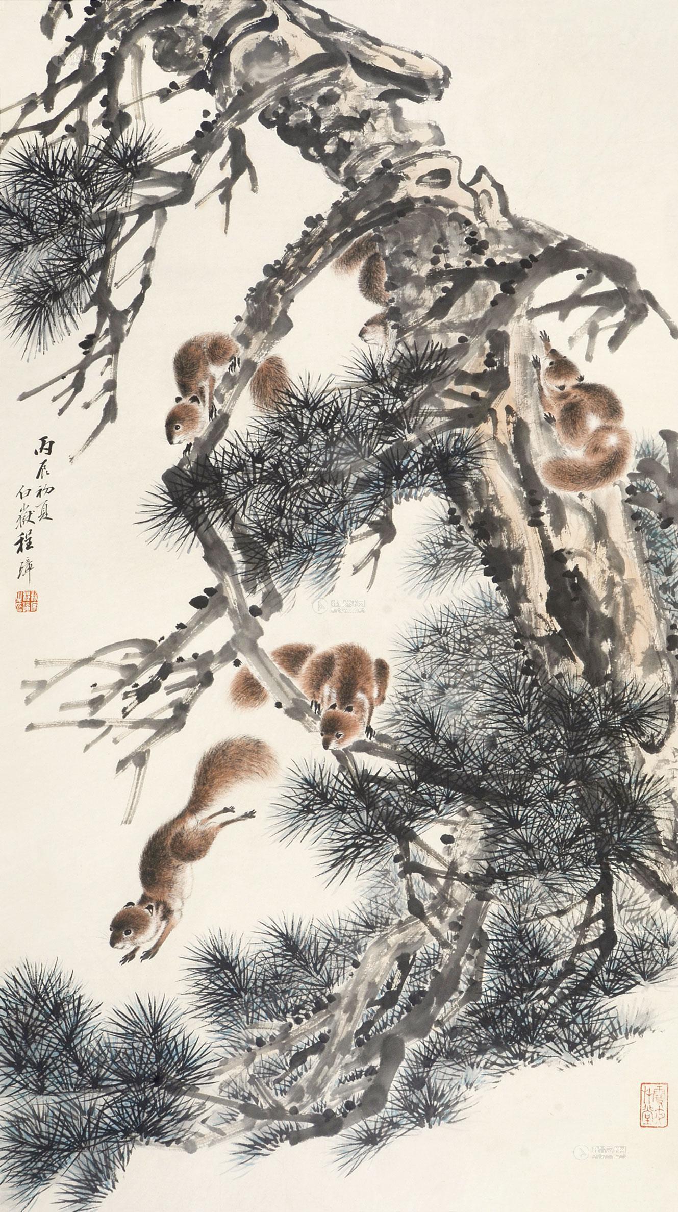 0544 松鼠 立轴 纸本