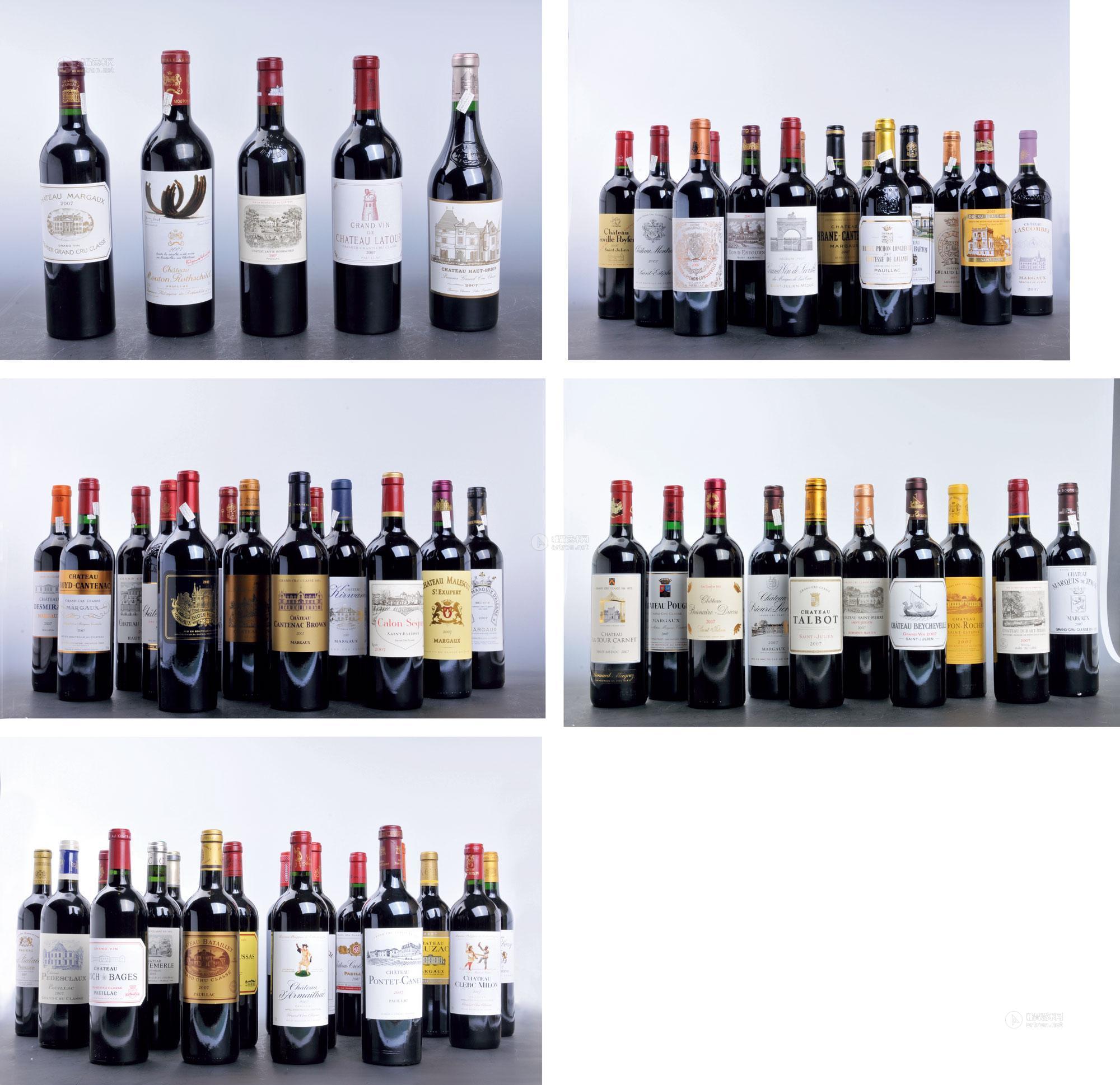 0668 波尔多61名庄套组 2007 bordeaux gcc assortment