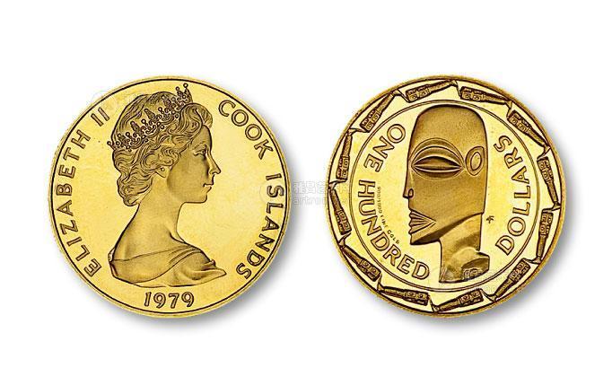 *7246 库克群岛1979年100dollars金币一枚