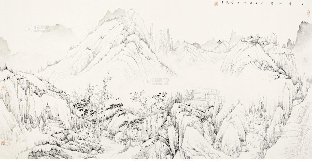 0768 2006年作 怡雪山房 镜心 设色纸本