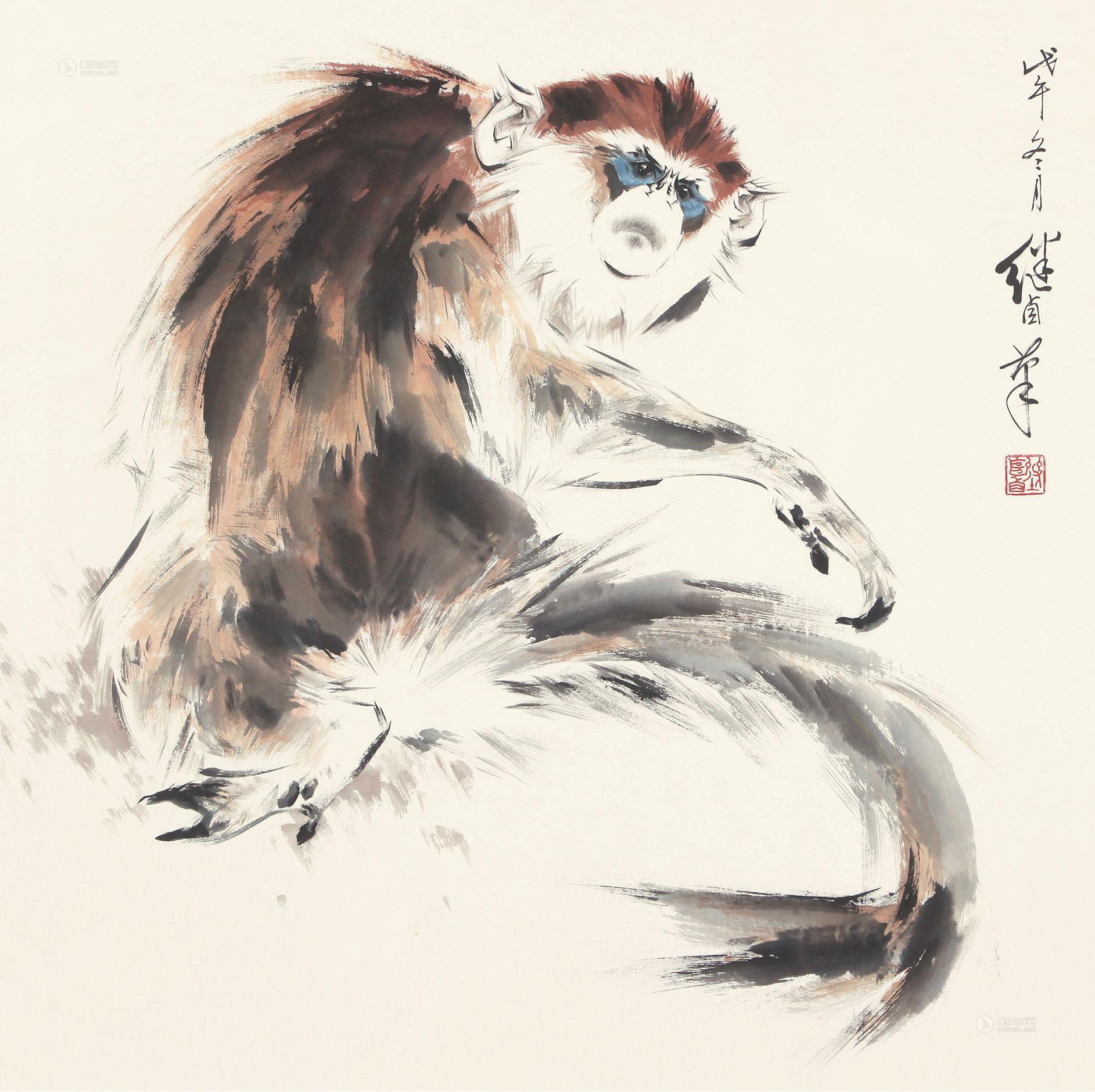 16951978年作猴镜框