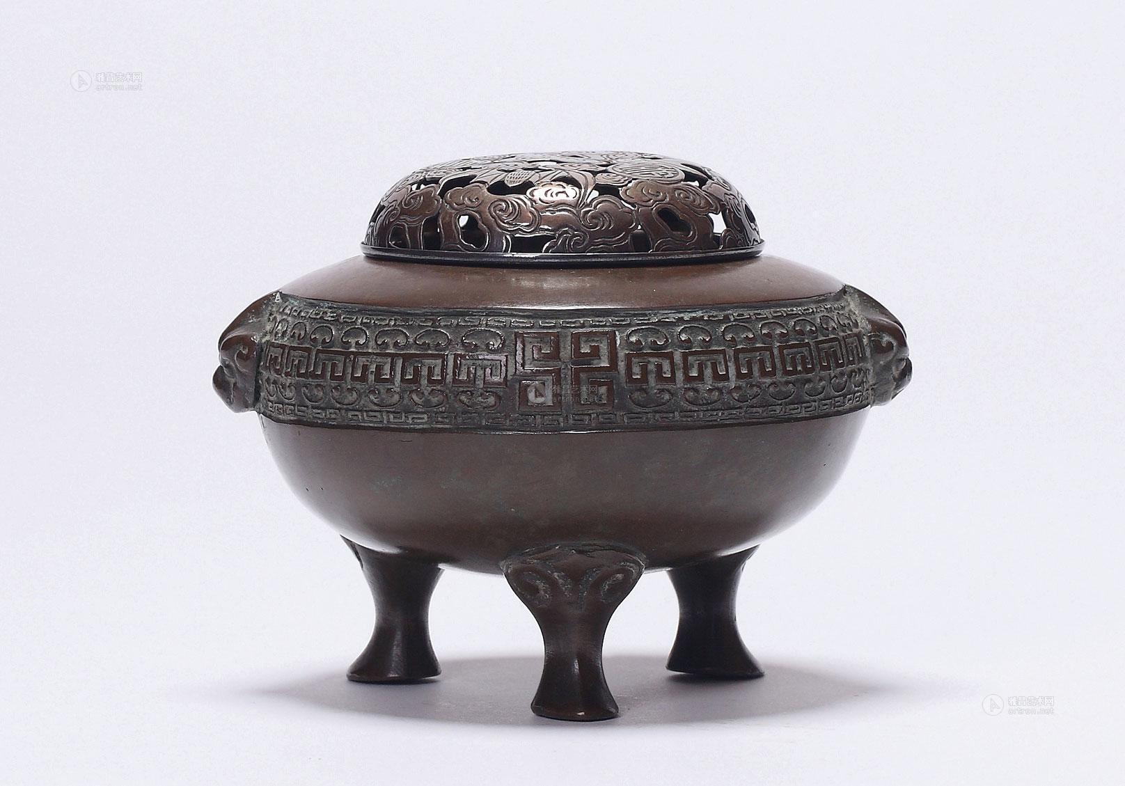 【青铜器纹三足香炉】拍卖品_图片_价格_鉴赏_铜器_雅昌艺术品拍卖网