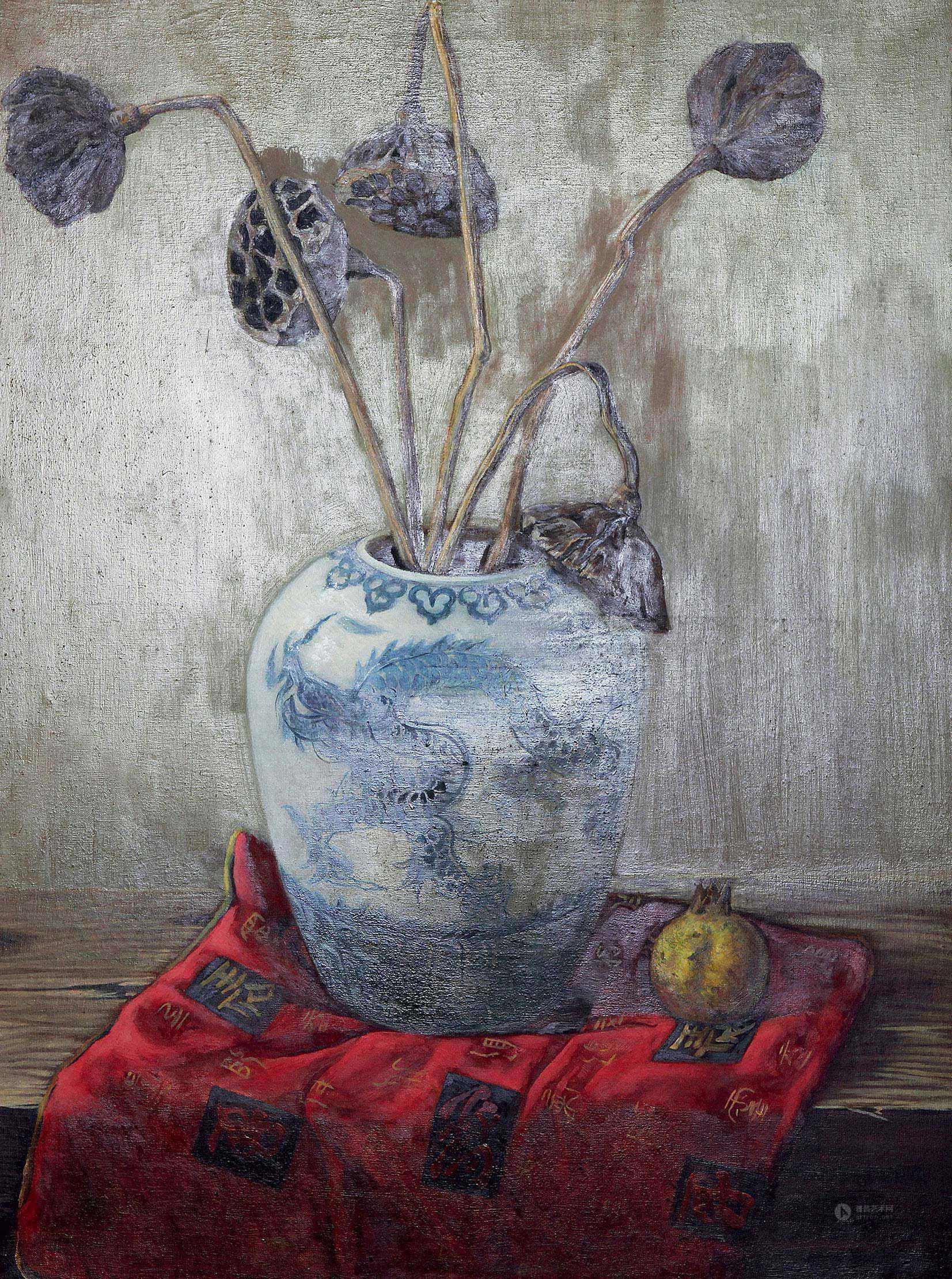 【青花瓷 设色纸本 框】拍卖品_图片_价格_鉴赏_油画
