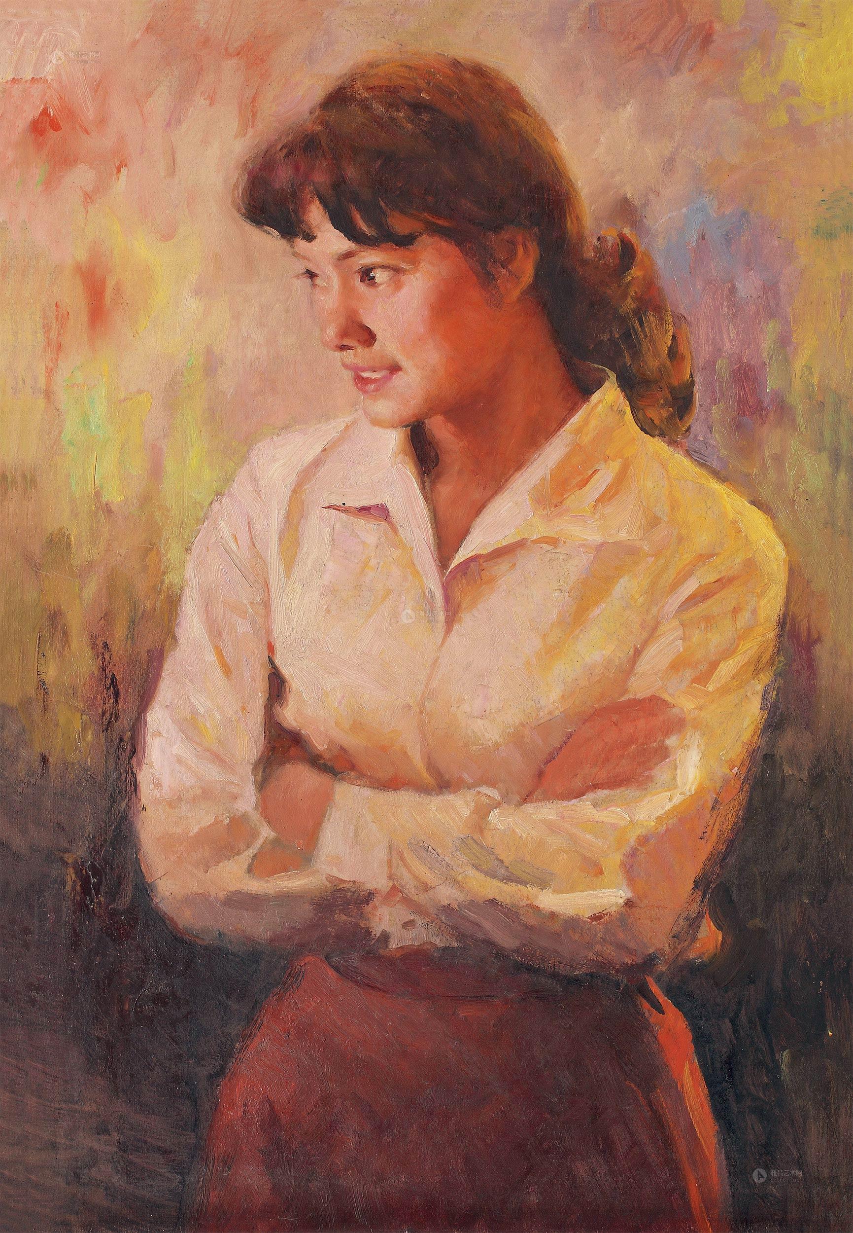 1809女青年油画