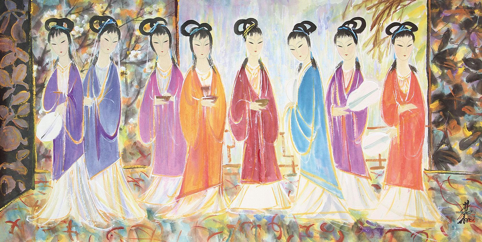 0210 八美图 镜片 纸本